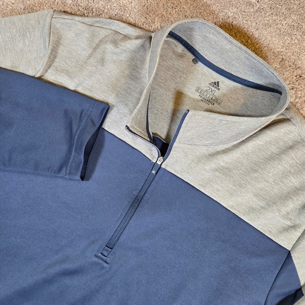 Adidas Ultimate 365 Men's 2XL Navy Colorblock 1/4 Zip Pullover